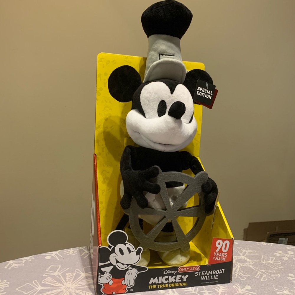NEW Disney Mickey Plush Steamboat Willie